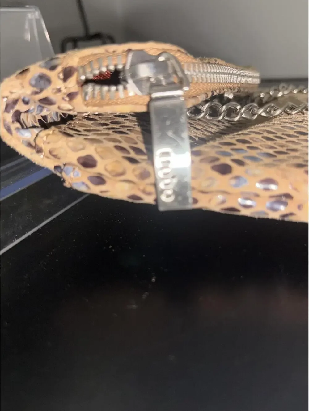 HOBO Daria Convertible Python Snakeskin Crossbody Clutch